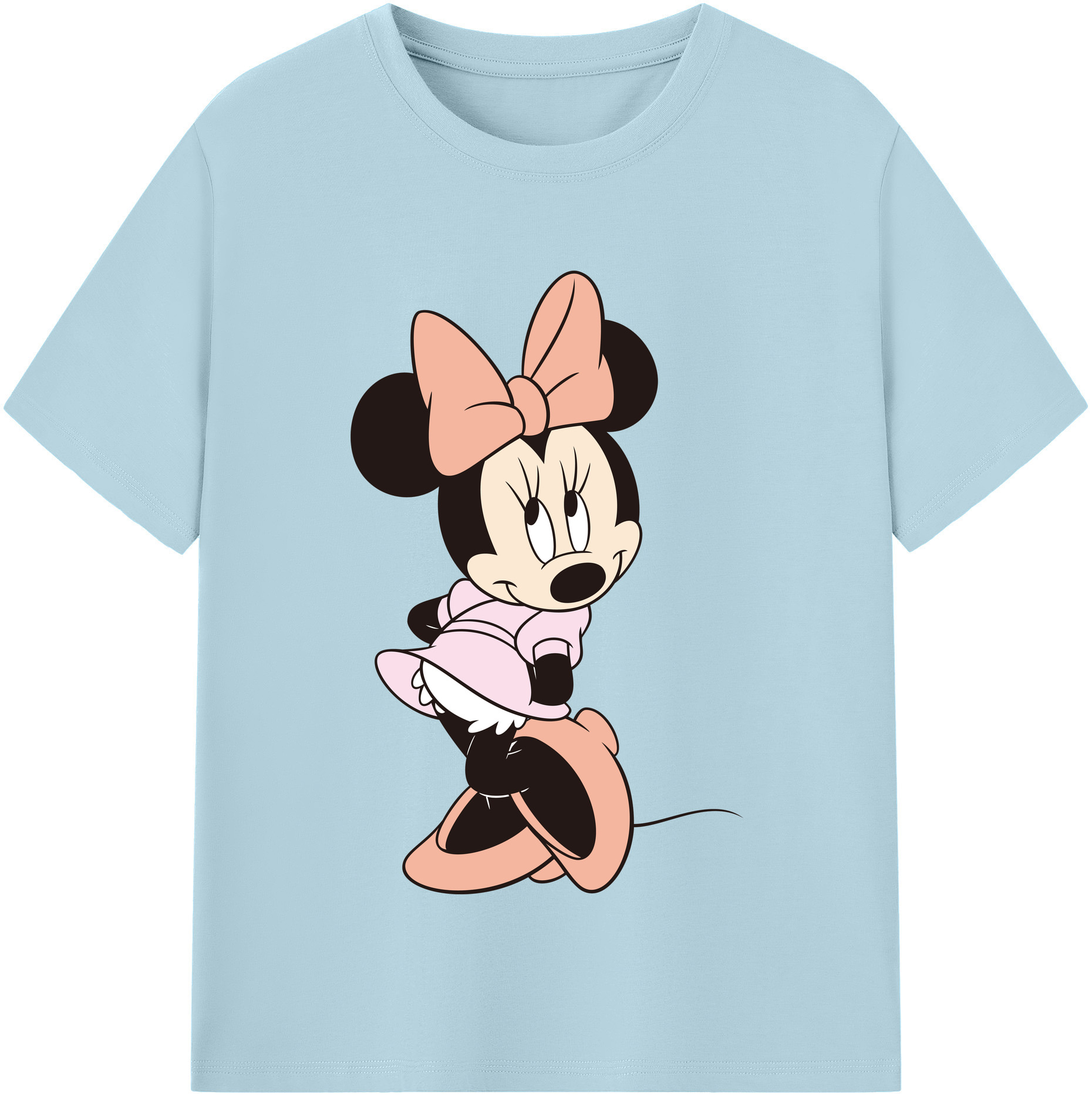 （画像用） ミッキーマウス Mickey Mouse 綿100％半袖Tシャツ（フロントプリント）